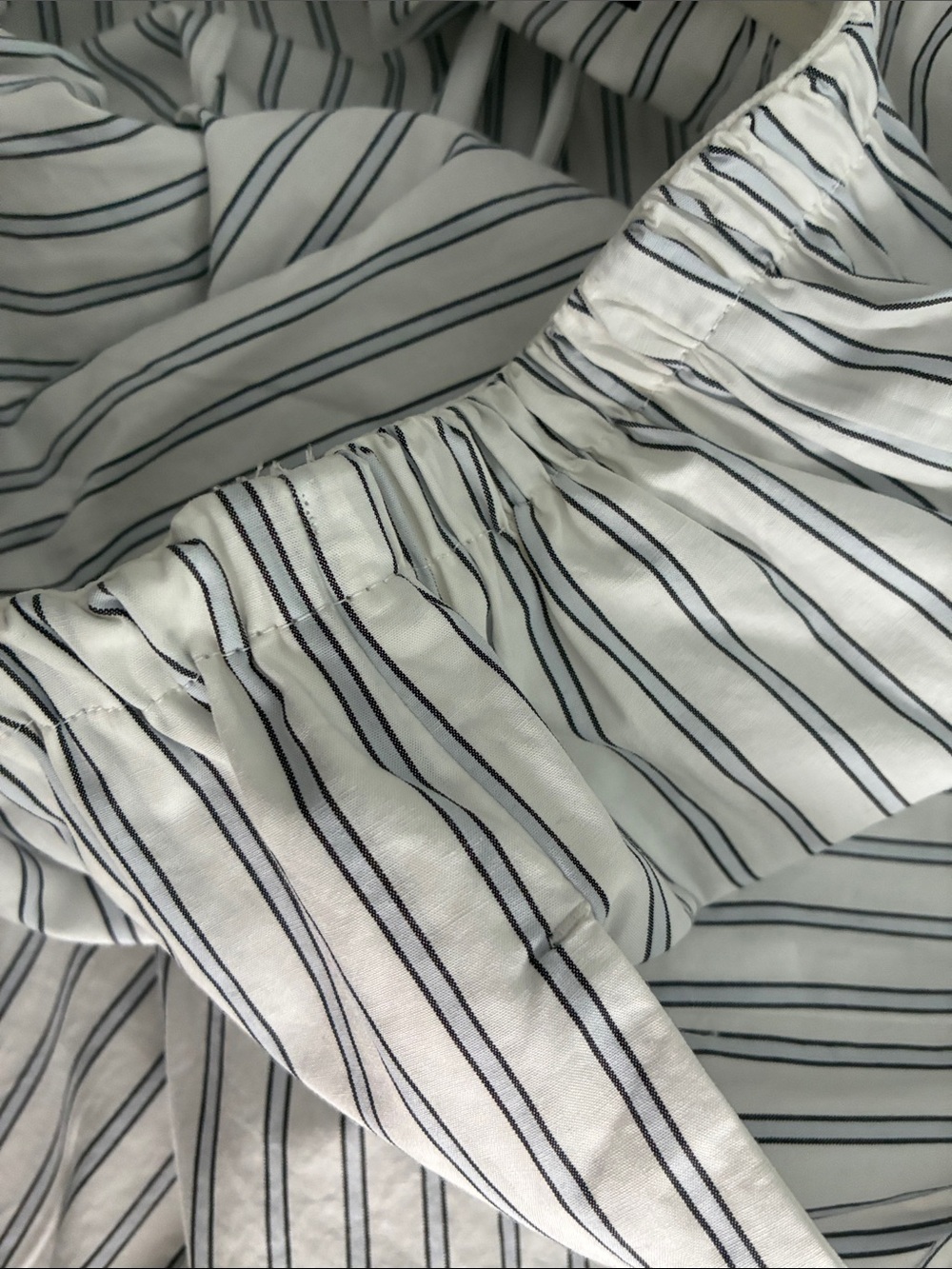 J. CREW Embroidered pull-on midi skirt in striped cotton poplin XS !Modified! - Picture 8 of 9